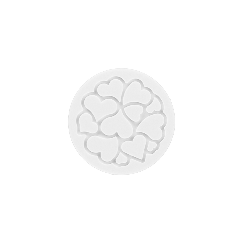 SILIKOMART MINI DECOR HEART MOLD 60MM DIAMETER HEIGHT 2MM SET OF 6