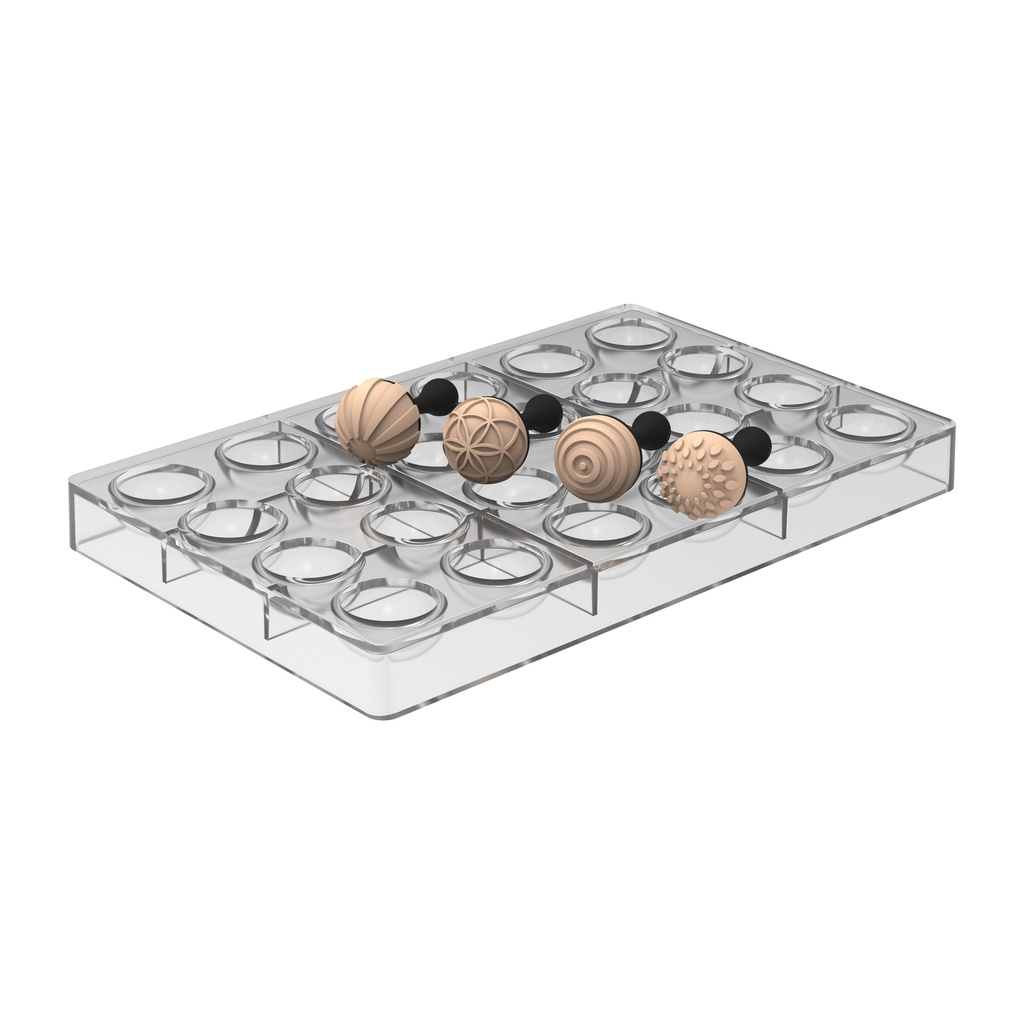 MOULE SILIKOMART SEMISFERA01 + TAMPONS 31 DIAM HT 16 MM 