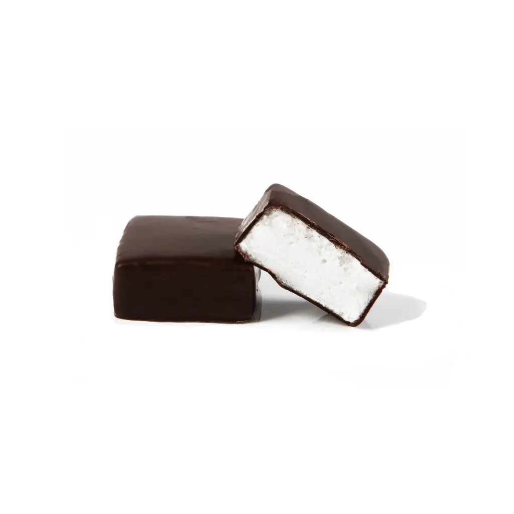 MALLOWS MARSHMALLOW VANILLE CHOCOLAT NOIR 4 X 4 CM 8 PCS - 180GR