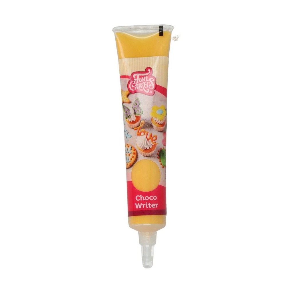 FUNCAKES CHOCO SCHRIJFSTIFT GEEL 25G