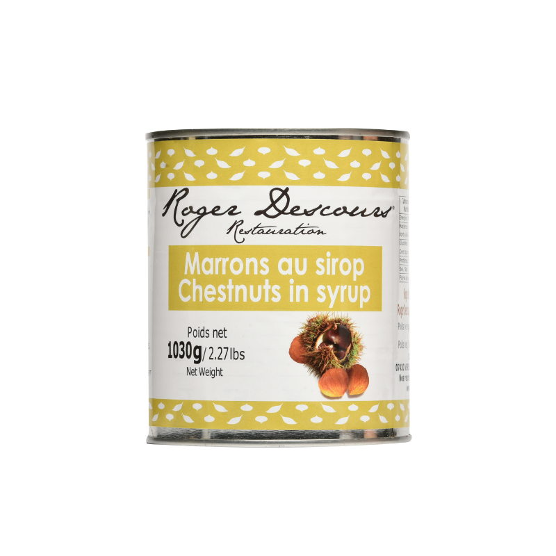 TAMMEKASTANJES IN SIROOP BLIK 1030GR