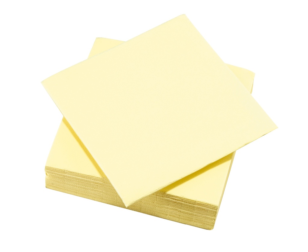 MAXIME HOME - SERVIETTES JAUNE PALE 38x38 CM 30PCS