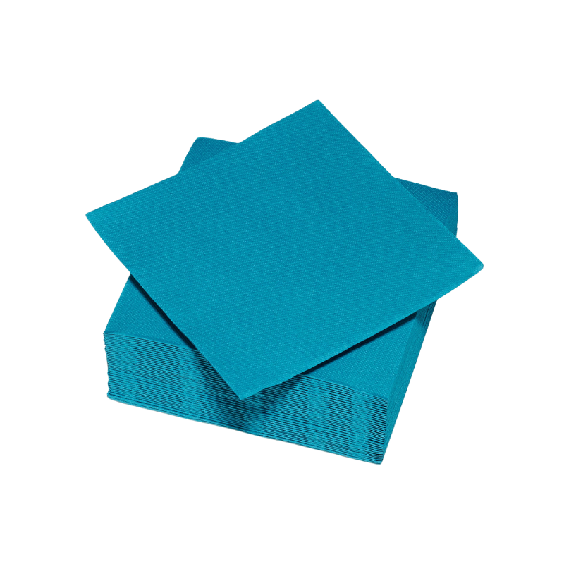 TASSINON SERVIETTES BLEU CANARD 38x38 CM 30PCS