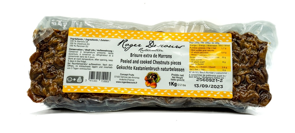 VACUUM-PACKED CHESTNUT PIECES 1 KG