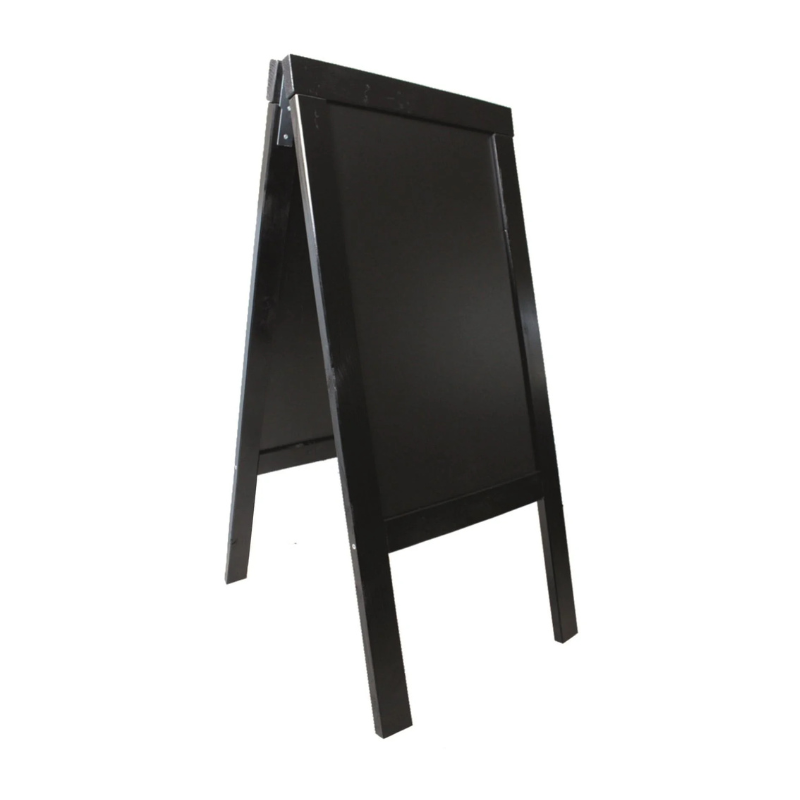 CHEVALET STOP-TROTTOIR HARMONIE 56 x 115 CM BOIS TEINTE NOIR MAT