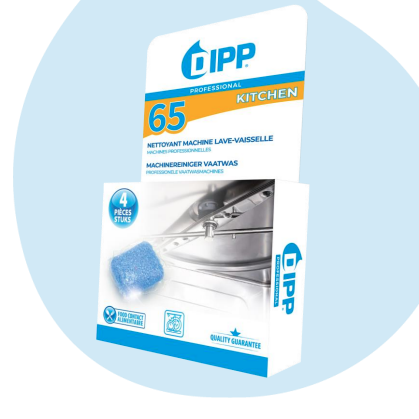 DIPP 65 TABLETTES NETTOYANT LAVE VAISSELLE 4 PIECES (achat/12)
