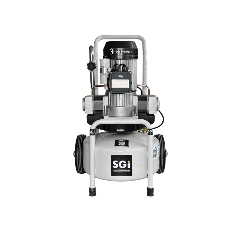 SGI BREVA COMPRESSOR 24L - FOOD-GRADE TANK SINGLE-PHASE + 2 WHEELS AND CARRY HANDLE