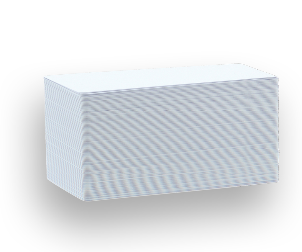 EDIKIO CARTES PVC LONGUES BLANCHES - 120X50MM 100 PCES  0,50MM -POUR FLEX