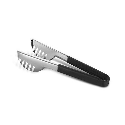  COMAS STAINLESS STEEL/BLACK TONGS BUFFET SALAD FLAT PRONGS