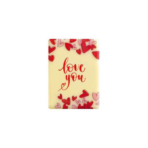 098204 PCB Rectangles CB Love you 4x2,9 cm 132pces***S/CD***