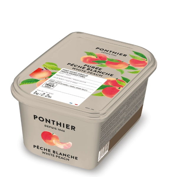 ❄️PONTHIER 408 PUREE PECHE BLANCHE 10% 1KG