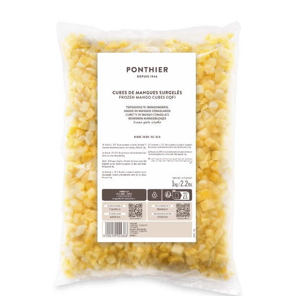 ❄️PONTHIER 2436 MANGOBLOKJES 10X10MM IQF 1 KG