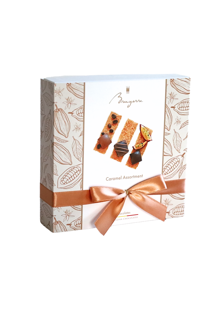 BRUYERRE BOITE 9 PCES ASSORTIMENT CARAMEL 100GR 12PIECES en attente choco
