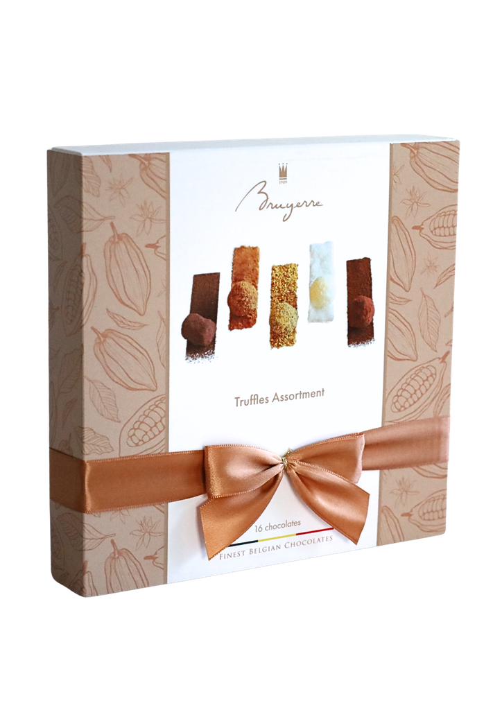 BRUYERRE BOITE 16 PCES ASSORTIMENT TRUFFES 200GR 8PIECES en attente choco