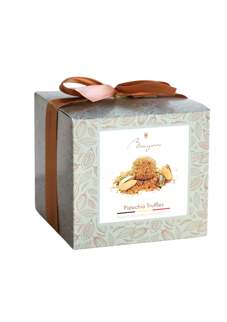 BRUYERRE BOITE GOURMET 140GR TRUFFE PISTACHE 8PIECES en attente choco
