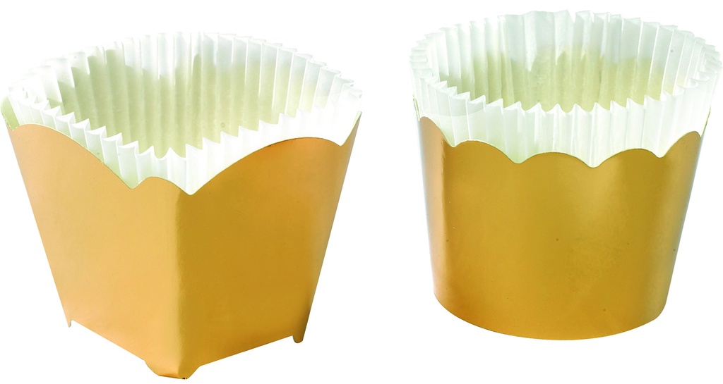 MALLARD FERRIERE GOLD SQUARE ICE CREAM CUP No.604 65 x 50 MM BOX OF 100PCS FOST+ INCLUDED