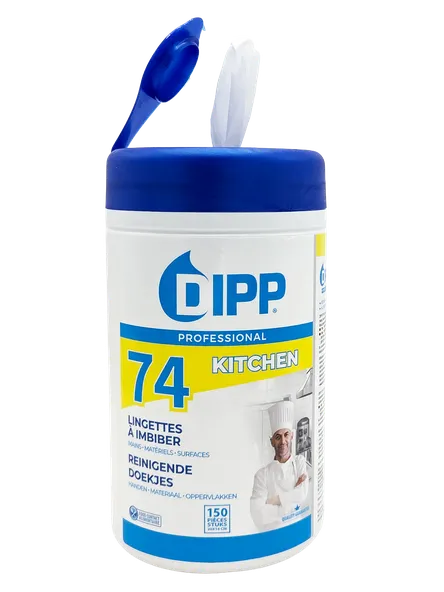 DIPP 74 LINGETTES A IMBIBER 150PC 20CMX14CM **S/CDE**