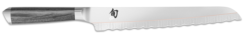 KAI SHUN KAGEROU BREAD KNIFE 23CM DAMASCUS STEEL - PAKKA HANDLE - DCC-0705