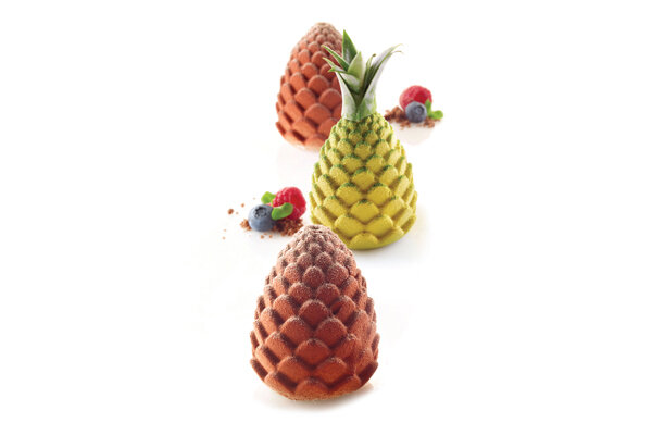 SILIKOMART - MOULE TROMPE L'OEIL - FORESTA & ANANAS 110 - ø60MM HT 73 MM + SUPPORT