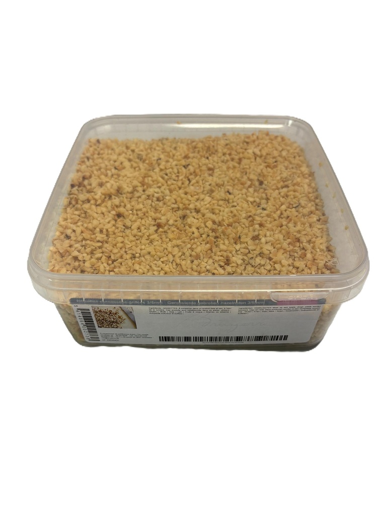 BARGUES NOISETTES  HACHÉES GRILLEES  2/4MM SACHET 1KG