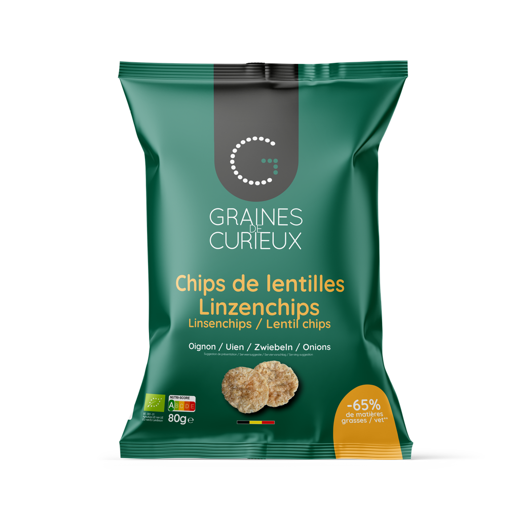 CHIPS DE LENTILLES SAVEUR OIGNON 80GRS 