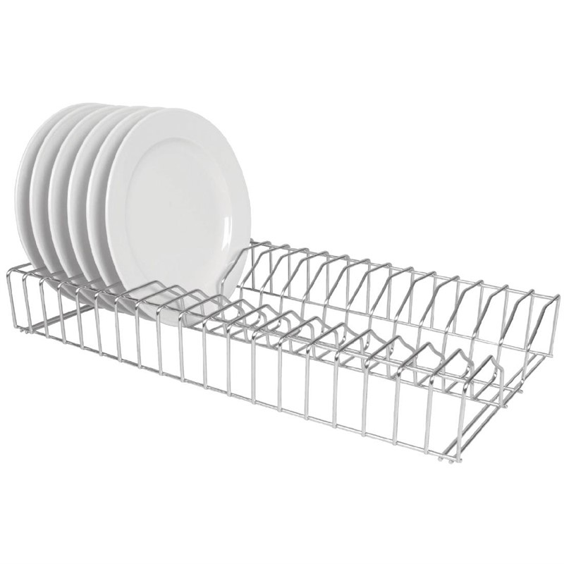 *FDS*SUPPORT INOX POUR SECHER ASSIETTES ET PLATINES 8X32X91CM