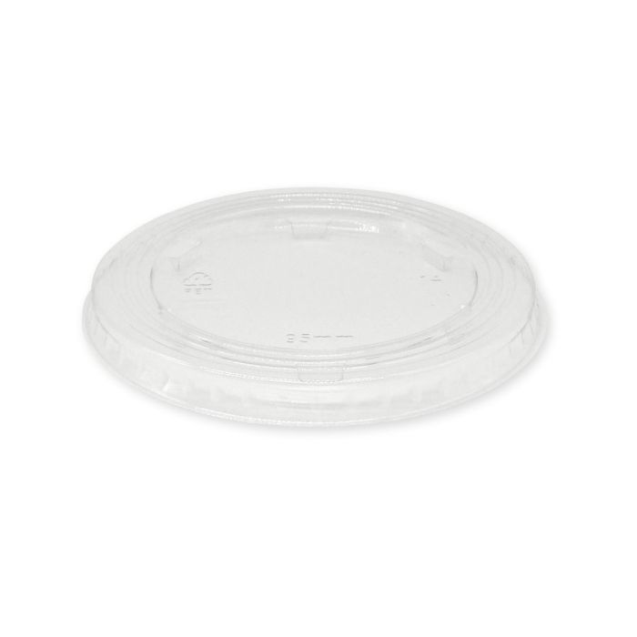 COUVERCLE PET PLAT TRANSP SANS TROU ø95MM PAQUET DE 50 PCES