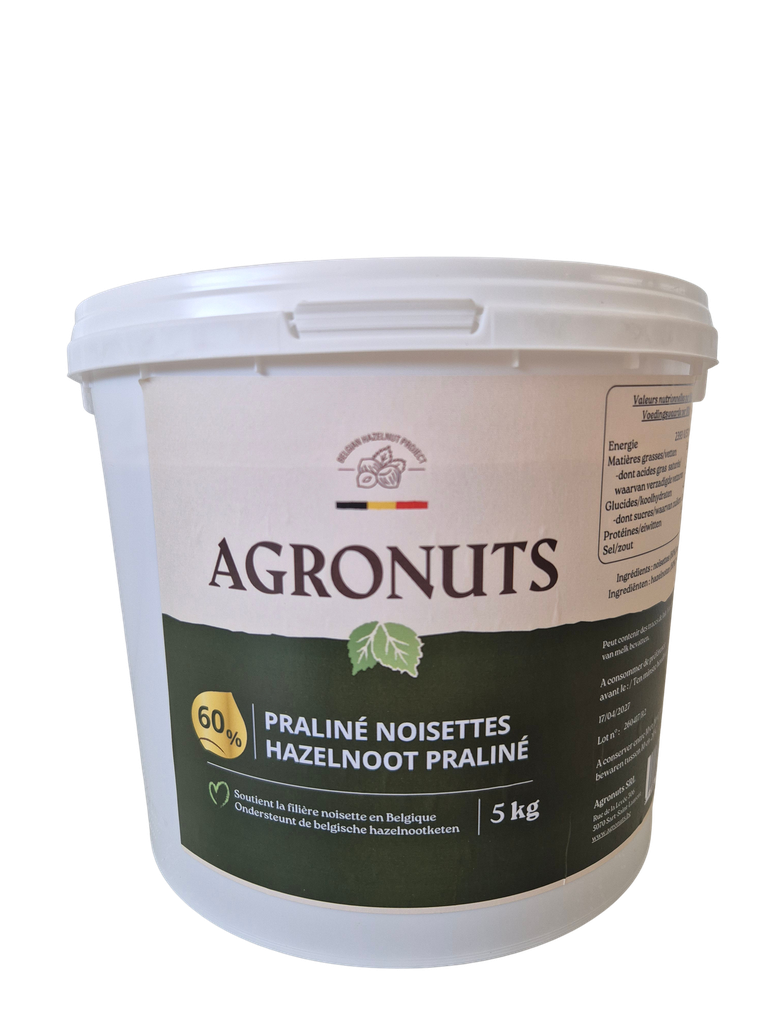 AGRONUTS PATE PRALINÉ NOISETTES 60% 5KG