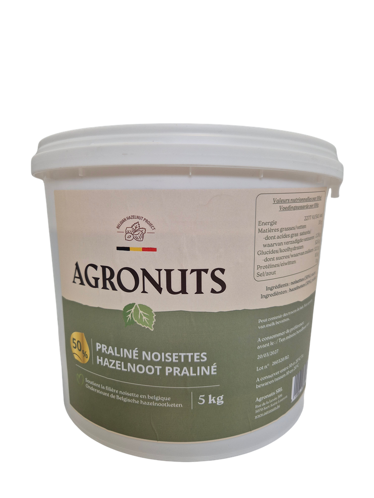 AGRONUTS PATE PRALINÉ NOISETTES 50% 5KG