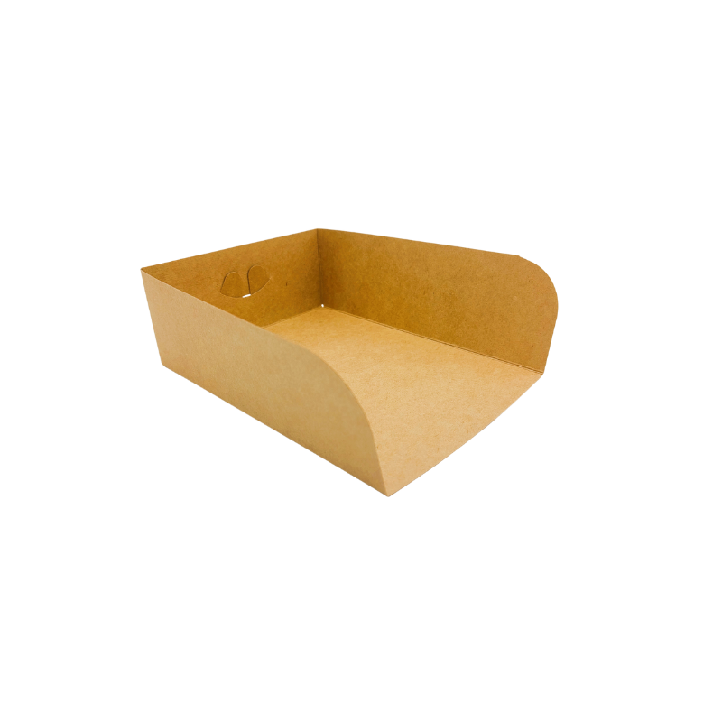 SUPPORT EN CARTON MARRON A GAUFRES 18x13 CM HT 6CM 500PCS