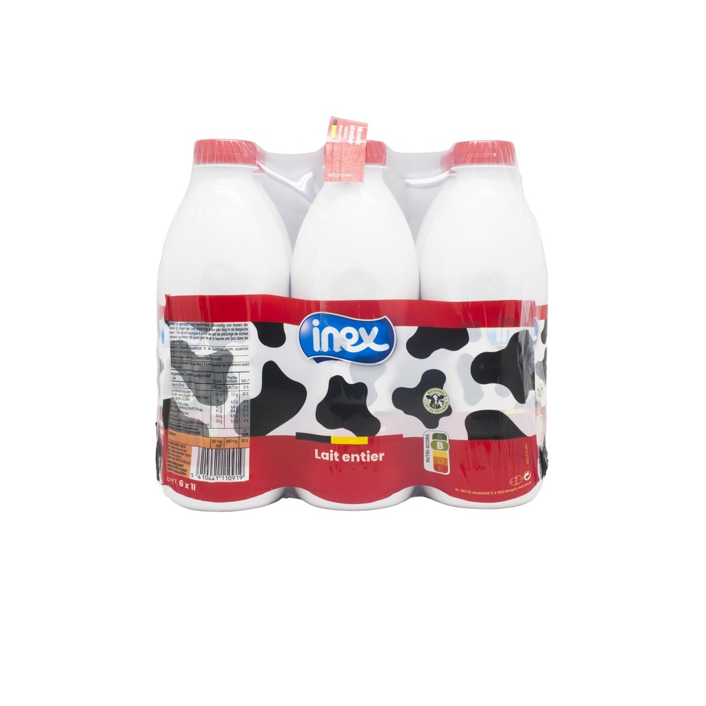 INEX 6013 LAIT ENTIER UHT PET 6 X 1L 
