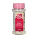Funcakes sugar Christmas/Winter decorations mix white/silver 50 g