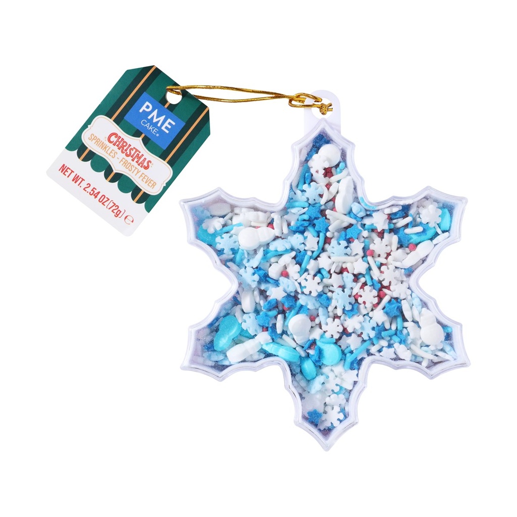 PME Cake sugar snowflake Christmas decoration mix, 90 g