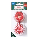 PME Cake mini aluminium cupcakevormpjes kerst Rudolph, 60 stuks FOST+ INBEGREPEN
