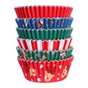PME CAKE MINI CAISSETTE CUPCAKE ALU NOEL ASSORTIMENT 100 PCES  