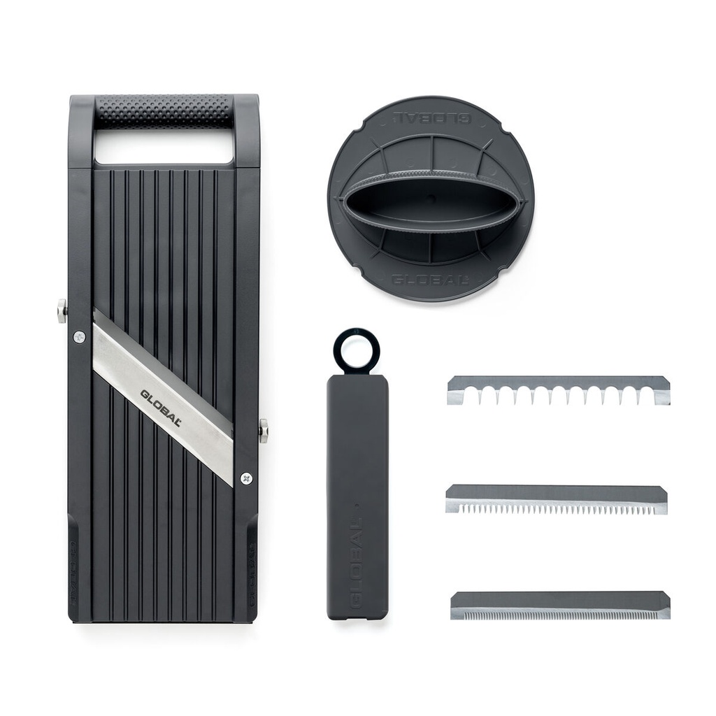 GLOBAL JAPANESE MANDOLIN 95MM 3 BLADES + FINGER GUARD 