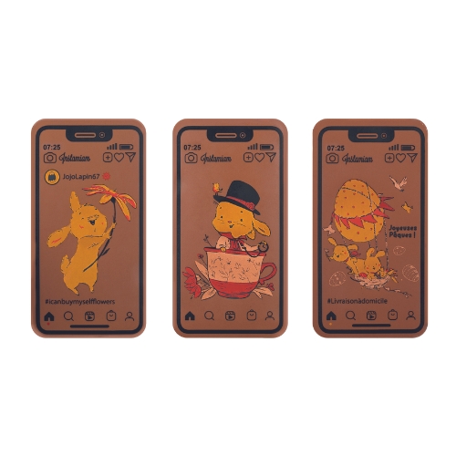 088168 PCB FEUILLES IMPRIMÉES LAPINOUS POUR SMARTPHONE 11,6X6,1CM 12PCS ***S/CDE***