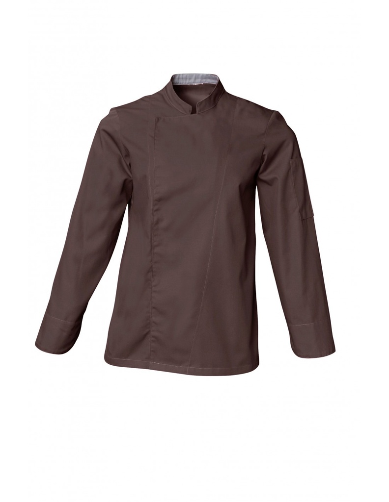 SNV VESTE "COOKIE" COTON CHOCOLAT TAILLE 5 "2XL" MANCHES LONGUES
