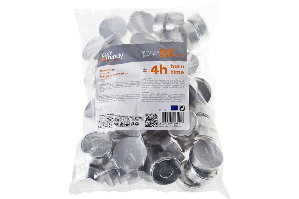 BOUGIES CHAUFFE-PLAT DUREE DE 4 HEURES - 50PCS