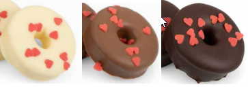 MALLOWS DONUTS MARSHMALLOW ASSORTIS DÉCOR CŒUR – 4 PCS