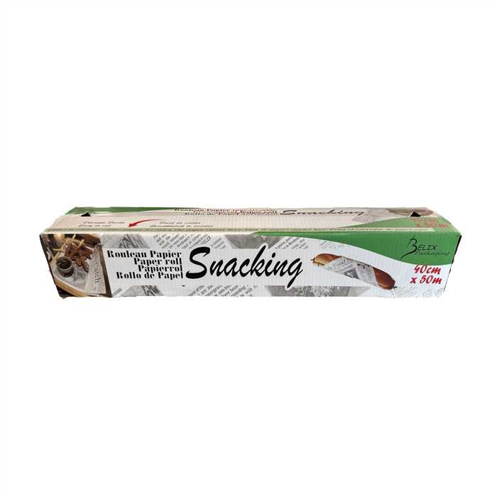 ROULEAU PAPIER INGRAISSABLE SNACKING 40CM - 50M
