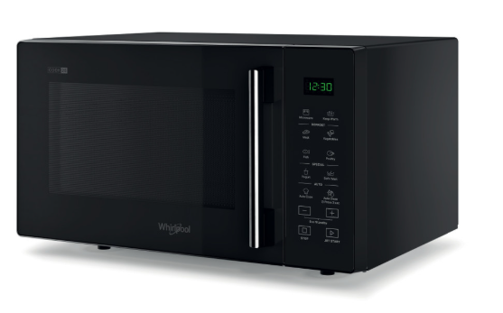 WHIRLPOOL FOUR MICRO ONDES NOIR ELECTRONIQUE 900W MONO PLATEAU TOURNANT 27CM 48.3X41.4XH28.1 MENAGER - MWP251B