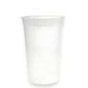POT A SOUPE REUTILISABLE EN PLASTIQUE 1000ML 25PCES **SANS COUVERCLE**