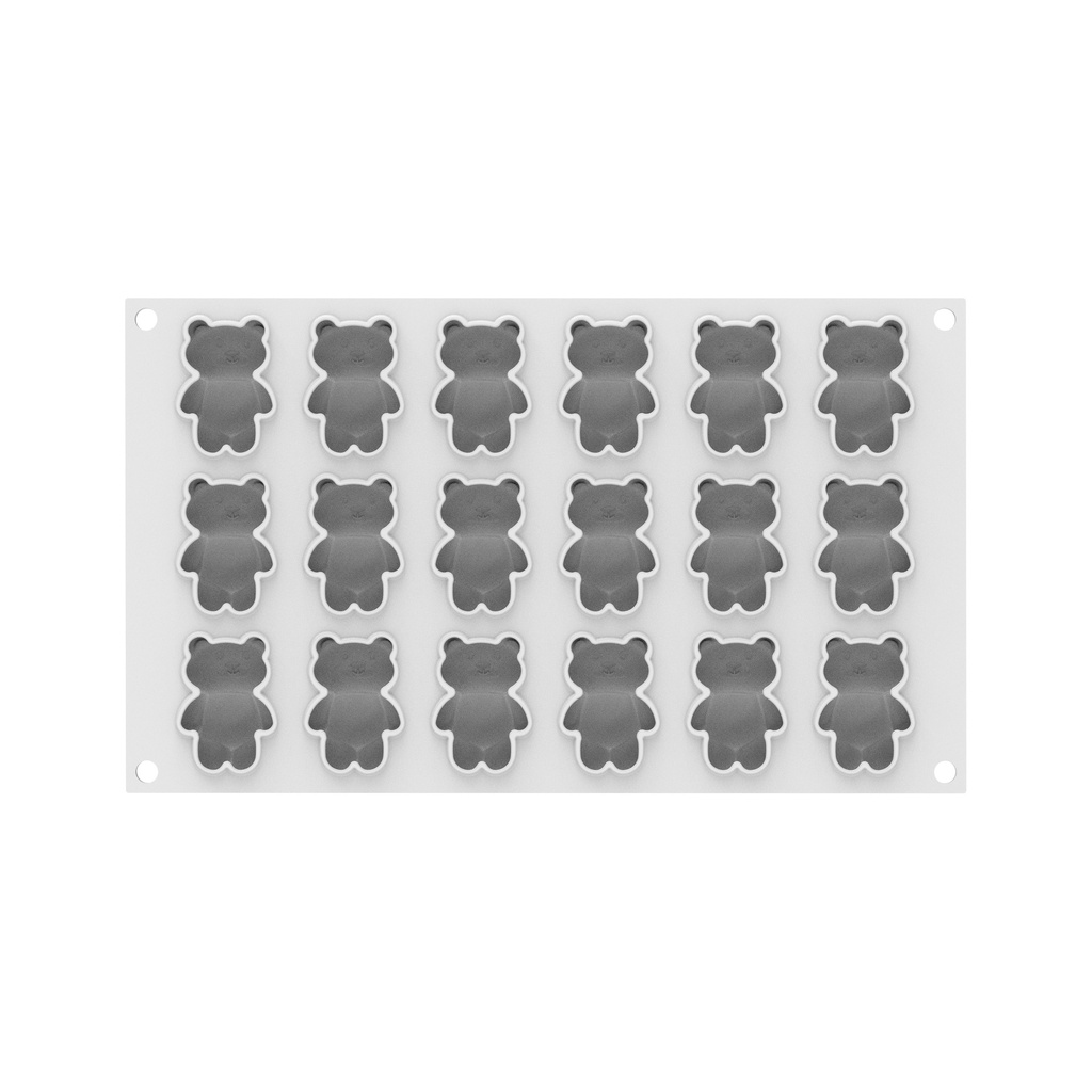 SILIKOMART TEDDY BEAR XS 20 SILICONE MOULD N.18 50 x 36MM H21MM