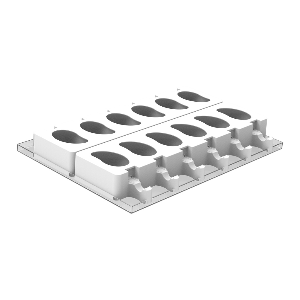 SILIKOMART - MOULE SILICONE - GEL20 MANGO - SET 2 82X54 H 43 MM + 50 STICKS + TRAYS