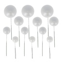 CAKE TOPPER BOULES BLANCHES NACRÉES 4 DIAM : 2CM, 2,5CM, 3CM ET 4CM PAQUET DE 12 PCS