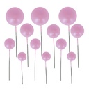 PARELROZE BOLLEN CAKETOPPER 4 DIAMETERS: 2CM, 2,5CM, 3CM EN 4CM PAK VAN 12 ST