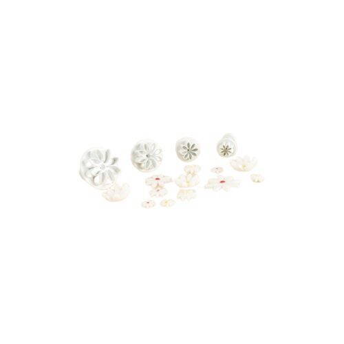 EMPORTE PCES POUSSOIRS FLEURS ASSORTIES SET DE 4 PCES