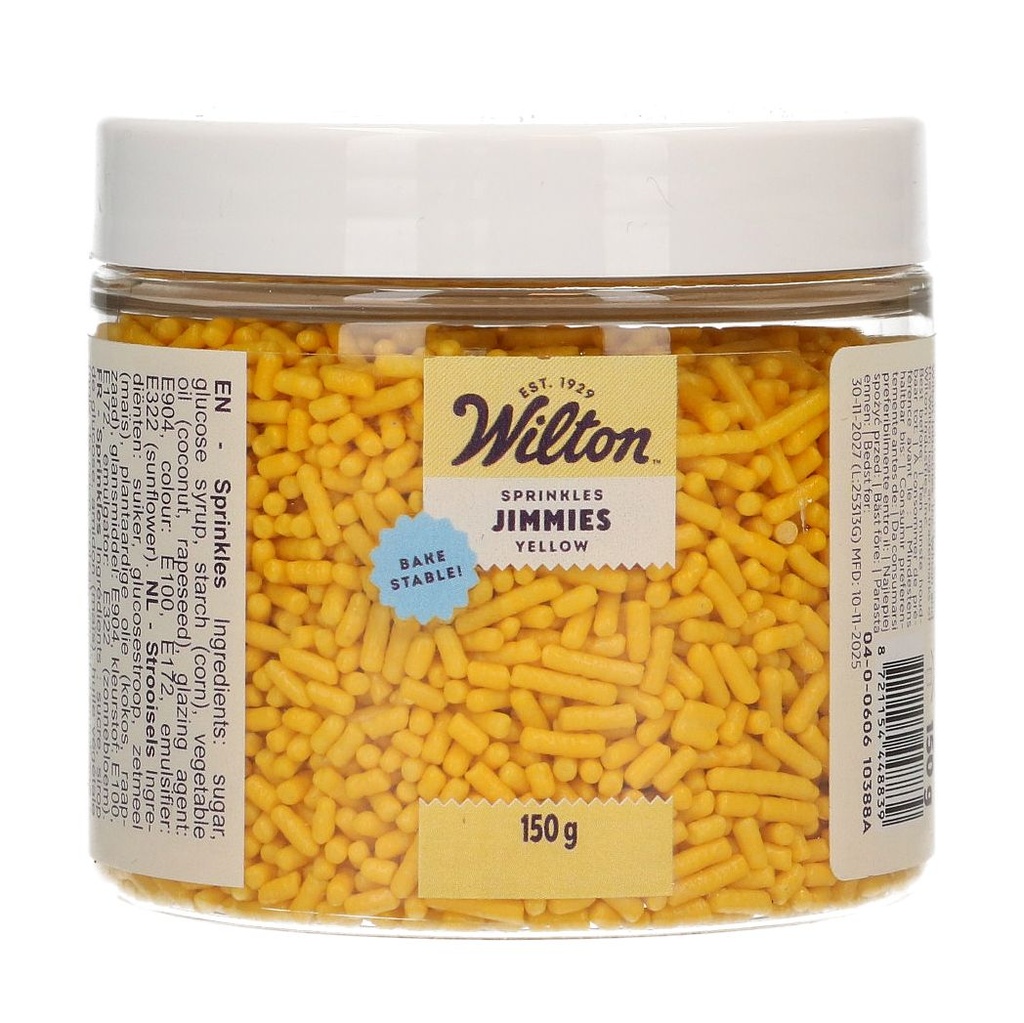 WILTON YELLOW JIMMIES SPRINKLES 150GR