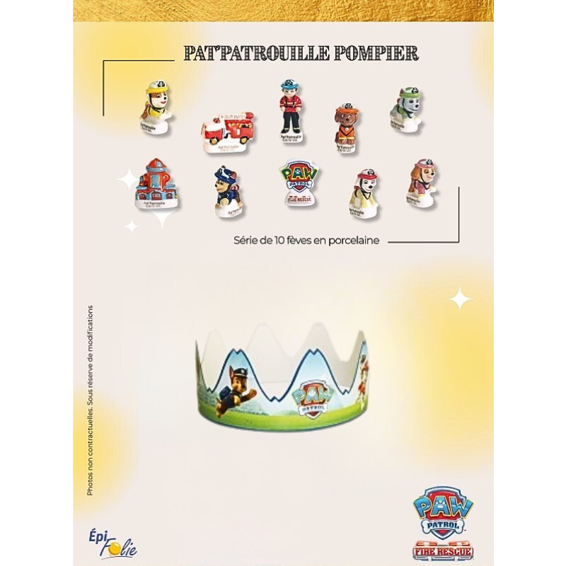 NATIVITY FIGURINES 100PCS "PAW PATROL FIREFIGHTER" + CROWNS NEW 2027